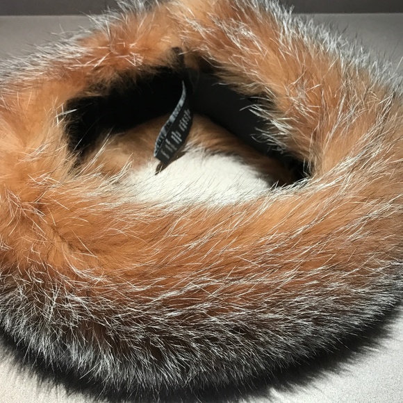 SURELL GENUINE CRYSTAL FOX FUR HEADBAND/COLLAR - Picture 4 of 11